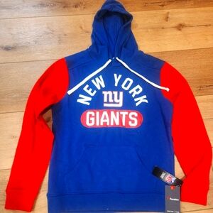 New York Giants Mens M Fanatics Sweatshirt Colorblock Fleece Blue Hoodie…